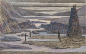 A Landscape by Herbert Crowley Oil Painting