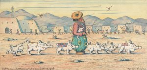 Bottledogs! Bottledogs! Who buy Bottledogs by Herbert Crowley Oil Painting