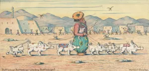 Bottledogs! Bottledogs! Who buy Bottledogs by Herbert Crowley Oil Painting
