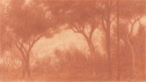 Forest Landscape with a Clearing by Herbert Crowley Oil Painting