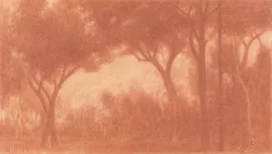 Forest Landscape with a Clearing Oil painting by Herbert Crowley