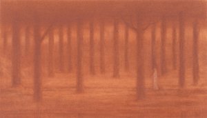 Lone Figure in a Forest by Herbert Crowley Oil Painting