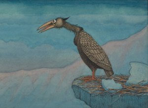 Newly Hatched Bird of Prey by Herbert Crowley Oil Painting
