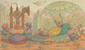 The Sultan Rests by Herbert Crowley Oil Painting