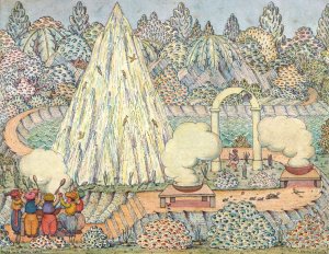 There is a Happy Land by Herbert Crowley Oil Painting