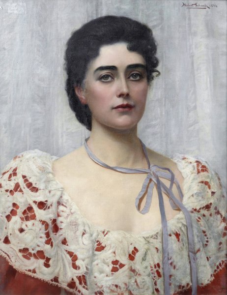 Mrs Alec Tweedie  by Herbert Gustave Schmalz - Hand-Painted Oil Painting Reproduction