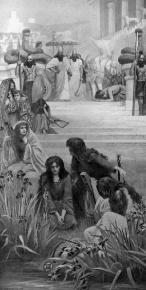 The Daughters of Judah in Babylon painting by Herbert Gustave Schmalz