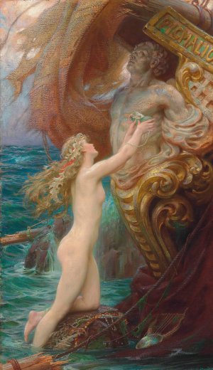 A Deep Sea Idyll by Herbert James Draper Oil Painting