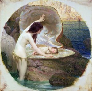 A Water Baby by Herbert James Draper Oil Painting