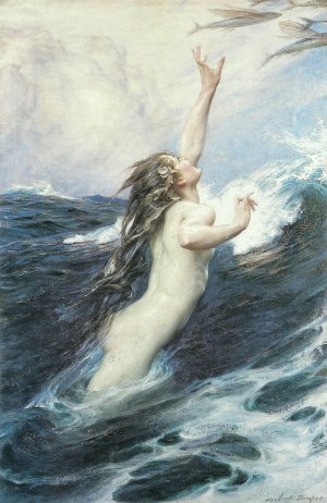 Flying Fish by Herbert James Draper Oil Painting