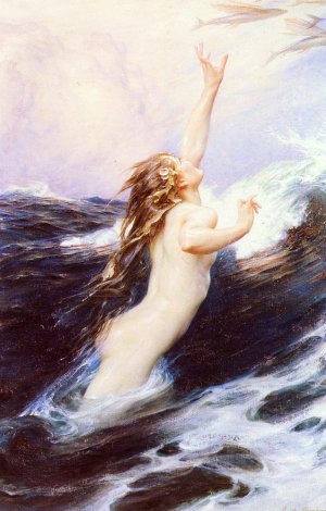 Flying Fish Oil painting by Herbert James Draper