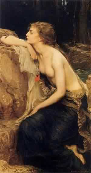 Lamia by Herbert James Draper Oil Painting