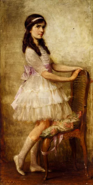 Portrait Of Miss Barbara De Selincourt painting by Herbert James Draper