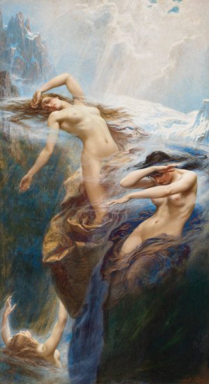 The Mountain Mists by Herbert James Draper Oil Painting