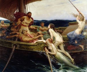 Ulysses And The Sirens by Herbert James Draper Oil Painting