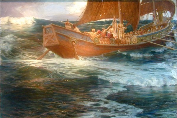 Main Product Photo of Wrath of the Sea God Painting by Herbert James Draper