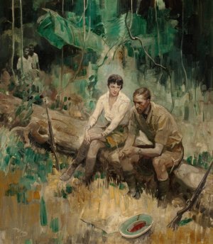 Break from the Hunt by Herbert Morton Stoops Oil Painting