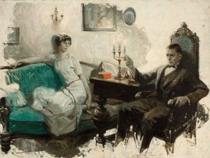 Contemplation by Herbert Morton Stoops Oil Painting