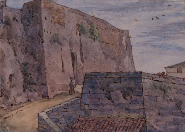 Main Product Photo of Porta Maggiore, Orvieto, Italy  Painting by Herbert Percy Horne