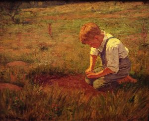 Setting the Trap by Herbjorn Gausta Oil Painting