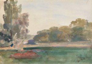 A Park by Hercules Brabazon Brabazon Oil Painting