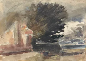 Cottage under a Tree by Hercules Brabazon Brabazon Oil Painting