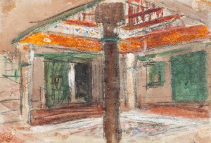 Interior of an Exotic Palace by Hercules Brabazon Brabazon Oil Painting