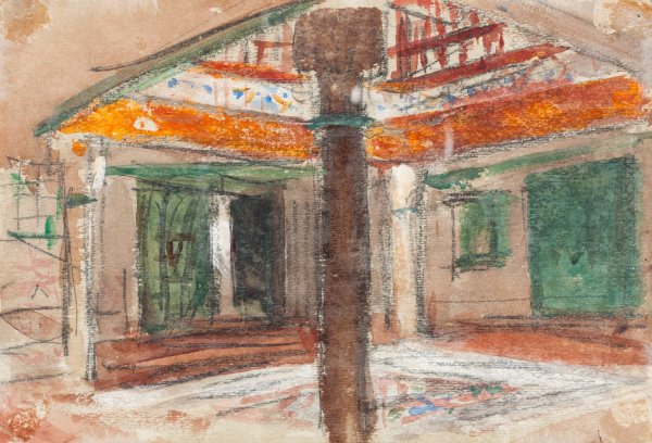 Main Product Photo of Interior of an Exotic Palace  Painting by Hercules Brabazon Brabazon