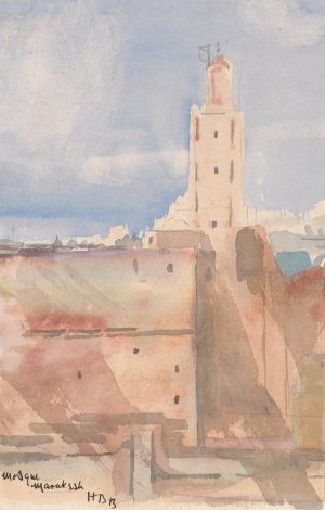 Koutoubia Mosque, Marrakech by Hercules Brabazon Brabazon Oil Painting