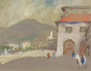 Lugano by Hercules Brabazon Brabazon Oil Painting