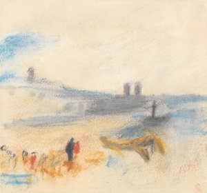 Port with Moored Steamship by Hercules Brabazon Brabazon Oil Painting