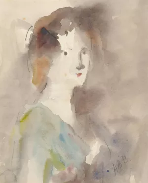 Portrait of a Woman by Hercules Brabazon Brabazon Oil Painting