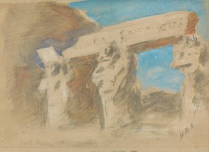 Temple of Gerf Hussein by Hercules Brabazon Brabazon Oil Painting