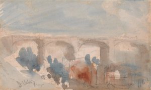 The Bridge at St. Valery by Hercules Brabazon Brabazon Oil Painting