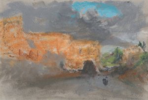 The Colosseum at Rome by Hercules Brabazon Brabazon Oil Painting