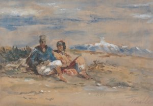 Two Figures by Hercules Brabazon Brabazon Oil Painting