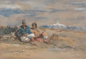 Two Figures by Hercules Brabazon Brabazon Oil Painting