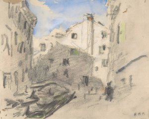 Venetian Street Scene by Hercules Brabazon Brabazon Oil Painting