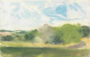 View at Oaklands Oil painting by Hercules Brabazon Brabazon