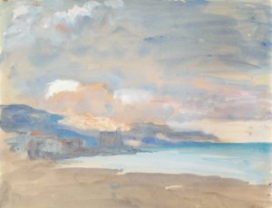 View of Nice by Hercules Brabazon Brabazon Oil Painting