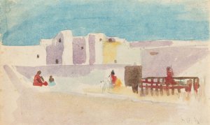 Walls of a North African City by Hercules Brabazon Brabazon Oil Painting