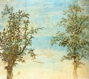 Two Trees painting by Hercules Seghers