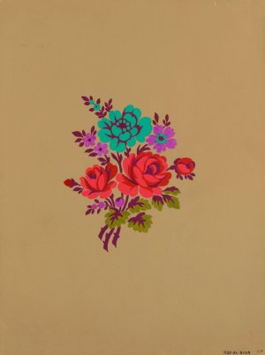 Polychrome floral group I by Herman A. Elsberg Oil Painting