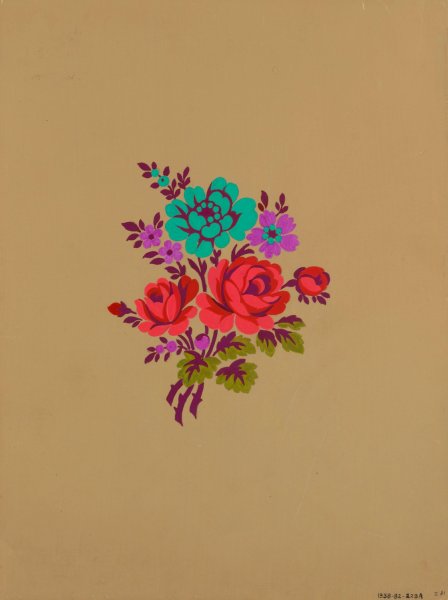 Polychrome floral group I  by Herman A. Elsberg - Hand-Painted Oil Painting Reproduction