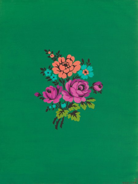 Polychrome floral group IV  by Herman A. Elsberg - Hand-Painted Oil Painting Reproduction