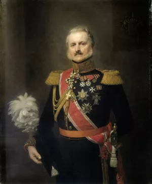 Antonie Frederick Jan Floris Jacob Baron van Omphal by Herman Antonie De Bloeme Oil Painting