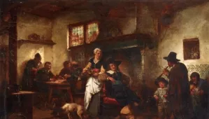 A Tavern Scene by Herman Frederik Kate - Oil Painting Reproduction