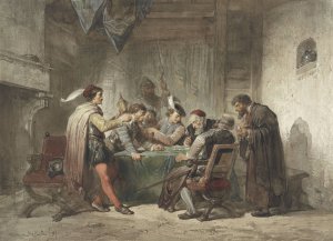 Het verkopen van de buit by Herman Frederik Carel Ten Kate Oil Painting