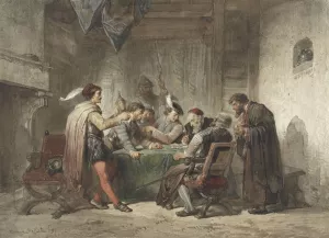 Het verkopen van de buit by Herman Frederik Carel Ten Kate Oil Painting