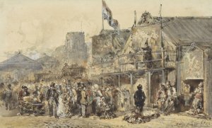 Kermis te Leeuwarden, de Oldenhove in het verschiet Oil painting by Herman Frederik Carel Ten Kate